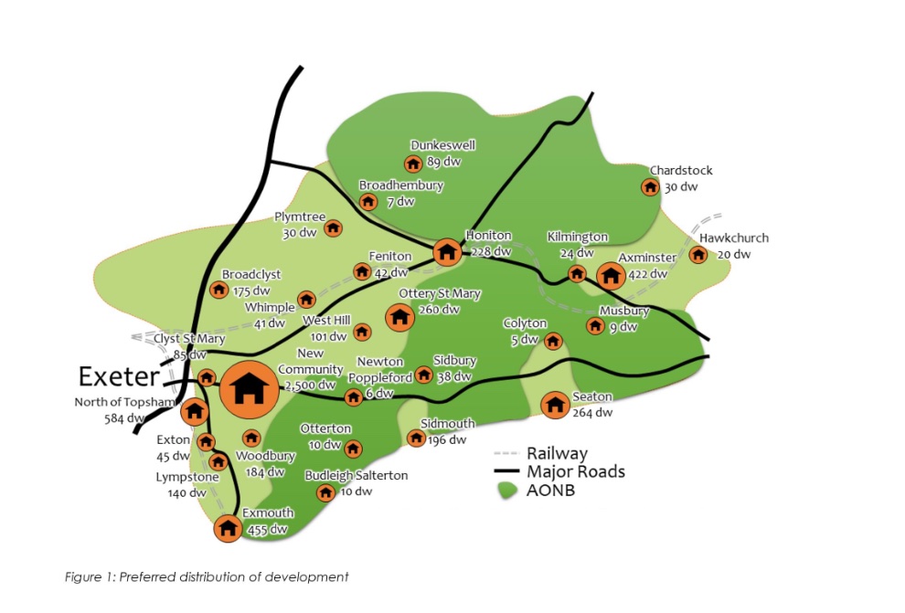 East Devon's new draft Local Plan revealed, with potential locations